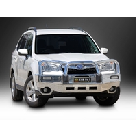 ECB Black Ripple BullBar with Bumper Lights to suit Subaru Forester XT Model 02/13 - 12/15