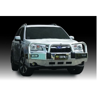 ECB Black Ripple BullBar with Bumper Lights to suit Subaru Forester 01/16 - 07/18