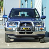 ECB Textura Black BullBar with Bumper Lights to suit Suzuki Grand Vitara Drum Rear BR 08/05 - 07/08