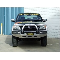ECB Polished BullBar With Bumper Lights to suit Toyota HiLux 4WD 03/05 - 07/11