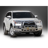 ECB Textura Black BullBar with Bumper Lights to suit Toyota Kluger 03/14 - 10/16