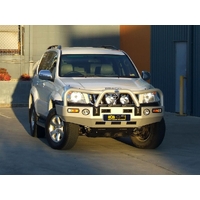 ECB Textura Black BullBar with Bumper Lights to suit Toyota Prado 120 Series VX 03/03 - 10/09