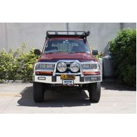 ECB Textura Black BullBar Winch Compatible to suit Toyota LandCruiser 80 Series 05/90 - 03/98