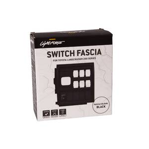 Lightforce Replacement Switch Fascia for Toyota Landcruiser 200 Series (Black)