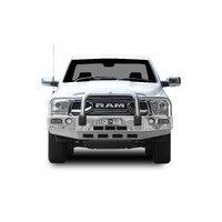 ECB Silver Hammertone BullBar with Bumper Lights to suit Dodge Ram 1500 DS Laramie 07/18 - Onwards