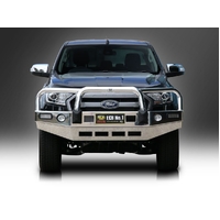 ECB Textura Black BullBar with Bumper Lights to suit Ford Ranger PX MKII 2WD Highrise 07/15 - 08/18