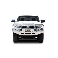 ECB Textura Black BullBar with Bumper Lights to suit Ford Ranger PX MKIII XLS 09/18 - 04/19
