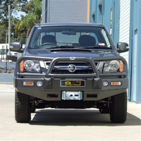 ECB Silver Hammertone Winch BullBar with Bumper Lights to suit Holden Colorado 4WD 09/08 - 05/12