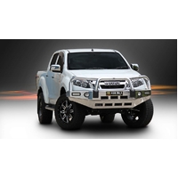 ECB Polished BullBar with Bumper Lights to suit Isuzu D-Max 2WD DC/4WD 06/12 - 01/17