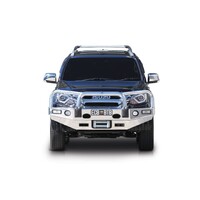 ECB Black Ripple Winch BullBar with Bumper Lights to suit Isuzu MU-X 03/17 - 05/21
