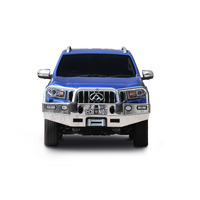 ECB Silver Hammertone Winch BullBar with Bumper Lights to suit LDV T60 07/17 - 08/21