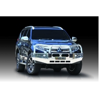 ECB Black Ripple BullBar with Bumper Lights to suit Mitsubishi Pajero Sport GLX 05/16 - 11/19