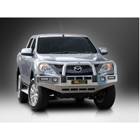 ECB Polished BullBar with Bumper Lights to suit Mazda BT-50 4WD 10/11 - 03/18