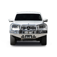 ECB Black Ripple Winch BullBar with Bumper Lights to suit Mercedes-Benz X-Class 4CYL 04/18 - Onwards