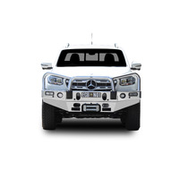 ECB Black Ripple Winch BullBar with Bumper Lights to suit Mercedes-Benz X-Class V6 11/18 - Onwards