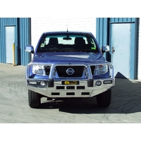 ECB Black Ripple BullBar with Bumper Lights to suit Nissan Navara D40 ST-X 05/10 - 11/11