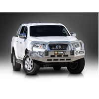 ECB Black Ripple BullBar with Bumper Lights to suit Nissan Navara NP300 04/15 - 11/20
