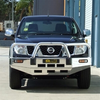 ECB Polished BullBar to suit Nissan Navara D40 RX 12/05 - 03/15
