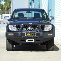 ECB Black Ripple Winch BullBar to suit Nissan Navara D40 ST-X /05 - 04/10
