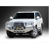 ECB Black Ripple BullBar with Bumper Lights to suit Toyota LandCruiser 200 Series VX 03/12 - 10/15