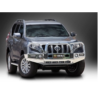 ECB Silver Hammertone BullBar with Bumper Lights to suit Toyota Prado 150 Series 2 Kakadu 11/13 - 10/17