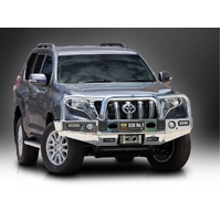 ECB Black Ripple Winch BullBar with Bumper Lights to suit Toyota Prado 150 Series 2 GX 11/13 - 10/17