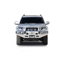 ECB Polished Winch BullBar with Bumper Lights to suit Toyota Prado Kakadu 11/17 - Onwards