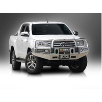 ECB Textura Black Winch BullBar with Bumper Lights to suit Toyota HiLux SR5 2WD 07/15 - 05/18