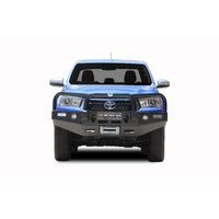 ECB Textura Black Winch BullBar with Bumper Lights to suit Toyota HiLux SR Wide Cab 05/19 - 07/20