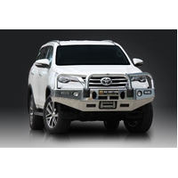 ECB Polished Winch BullBar with Bumper Lights to suit Toyota Fortuner 12/15 - 05/19