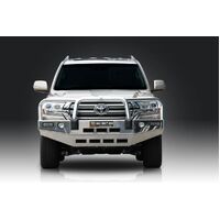 ECB Textura Black BullBar with Bumper Lights to suit Toyota LandCruiser 200 Series GXL 01/16 - 06/21