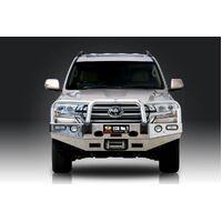 ECB Polished Winch BullBar with Bumper Lights to suit Toyota LandCruiser 200 Series GXL 01/16 - 06/21