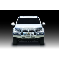 ECB Textura Black Winch BullBar with Bumper Lights to suit Volkswagen Amarok 09/16 - 11/22