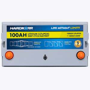 HARDKORR 100AH LIFEPO4 DEEP CYCLE LITHIUM BATTERY 