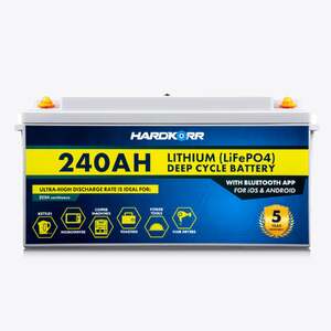 HARDKORR 240AH LIFEPO4 DEEP CYCLE LITHIUM BATTERY WITH Bluetooth