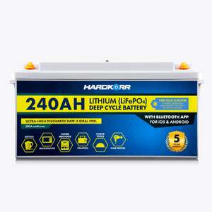 HARDKORR 240AH LIFEPO4 DEEP CYCLE LITHIUM BATTERY WITH Bluetooth and Heat Film