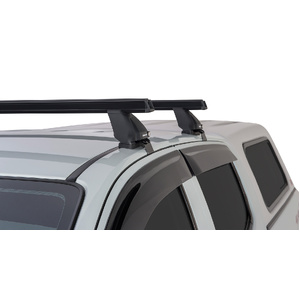 Rhino-Rack JA0199 Heavy Duty 2500 Black 2 Bar Roof Rack for ISUZU D-Max Gen2 TF (LS-U/LS-M/X-Runner) Crew Cab 4DR Ute (01/2012-12/2020)