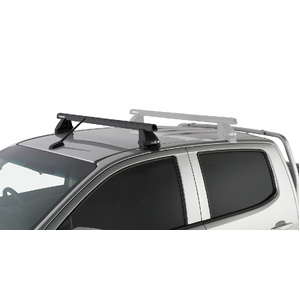 Rhino-Rack JA0214 Heavy Duty 2500 Black 1 Bar Roof Rack (Front) for ISUZU D-Max Gen2 TF (LS-U/LS-M/X-Runner) Crew Cab 4DR Ute (01/2012-12/2020)