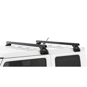 Rhino-Rack JA0631 Heavy Duty RL110 Black 2 Bar Roof Rack for TOYOTA Land Cruiser 80 Series 4DR 4WD (05/1990-03/1998)