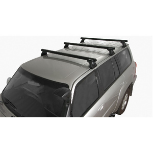 Rhino-Rack JA0676 Heavy Duty RL110 Black 3 Bar Roof Rack for NISSAN Patrol GU Y61 LWB 4DR 4WD (12/1997-04/2017)
