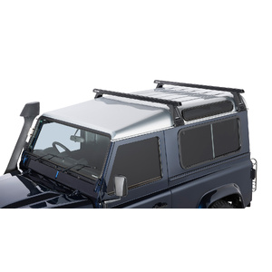 Rhino-Rack JA0804 Heavy Duty RL210 Black 2 Bar Roof Rack for LAND ROVER Defender 90 2DR 4WD (02/2010-12/2020)