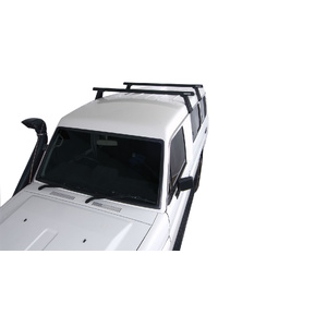 Rhino-Rack JA0805 Heavy Duty RL210 Black 2 Bar Roof Rack for MAZDA E Series MWB/LWB (Mid Roof - Excludes High Top Camper) 2DR Van (02/1984-07/2006)