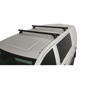 Rhino-Rack JA0819 Heavy Duty RLTP Black 2 Bar Roof Rack for MERCEDES BENZ Vito Low Roof (SWB/LWB) 2DR Van (04/2004-06/2015)