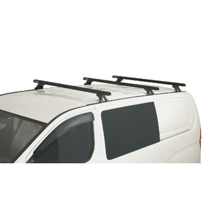 Rhino-Rack JA0821 Heavy Duty RLTF Trackmount Black 3 Bar Roof Rack for HYUNDAI iLoad 2DR Van (01/2008-12/2021)