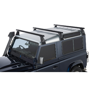 Rhino-Rack JA0836 Heavy Duty RL210 Black 3 Bar Roof Rack for LAND ROVER Defender 90 2DR 4WD (02/2010-12/2020)