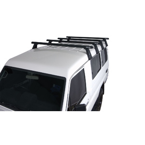 Rhino-Rack JA0851 Heavy Duty RL210 Black 4 Bar Roof Rack for TOYOTA Land Cruiser 78 Series Cab Chassis 4DR 4WD (01/1999-02/2007)
