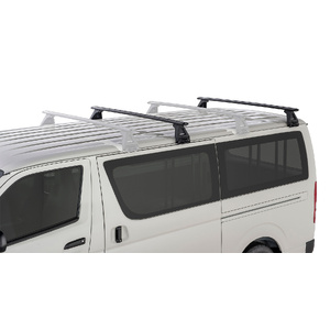 Rhino-Rack JA2734 Vortex RL150 Black 2 Bar Roof Rack for TOYOTA Hiace Gen 4 2DR Van (11/1989-02/2005)