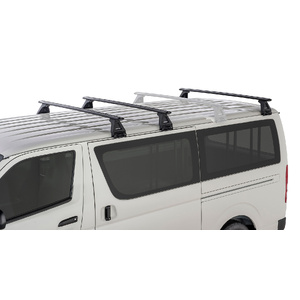 Rhino-Rack JA2772 Vortex RL150 Black 3 Bar Roof Rack for TOYOTA Hiace Gen 4 2DR Van (11/1989-02/2005)