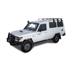 Rhino-Rack JA2777 Vortex RL210 Black 3 Bar Roof Rack for TOYOTA Land Cruiser 78 Series Troop Carrier 2DR 4WD (03/2007-Current)