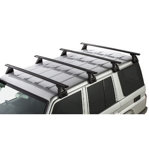 Rhino-Rack JA2787 Vortex RL150 Black 4 Bar Roof Rack for TOYOTA Land Cruiser 76 Series 4DR 4WD (03/2007-Current)